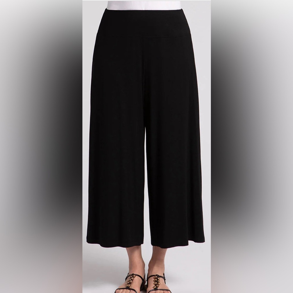 SYMPLI Sz 14 Wide Leg Pull On Slinky Elastic Waist Made in Canada Culottes